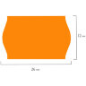 Этикет-лента 26х12 мм, волна, оранжевая, комплект 5 рулонов по 800 шт., BRAUBERG, 123578