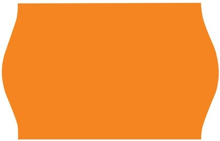 Этикет-лента 26х12 мм, волна, оранжевая, комплект 5 рулонов по 800 шт., BRAUBERG, 123578