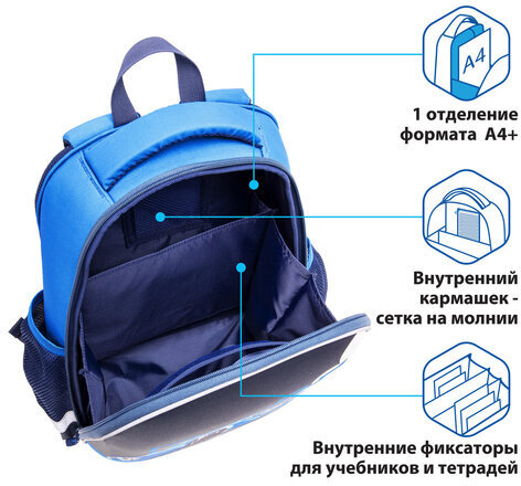 Ранец ПИФАГОР EVA BASIC, 1 отделение, "Rapid engine", 39х30х16 см, 270692