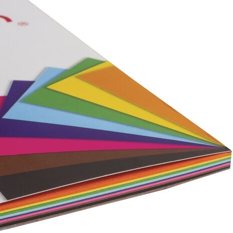 Цветная бумага А4 ТОНИРОВАННАЯ В МАССЕ, 40 листов 8 цветов, склейка, 80 г/м2, BRAUBERG, 210х297 мм, 124714