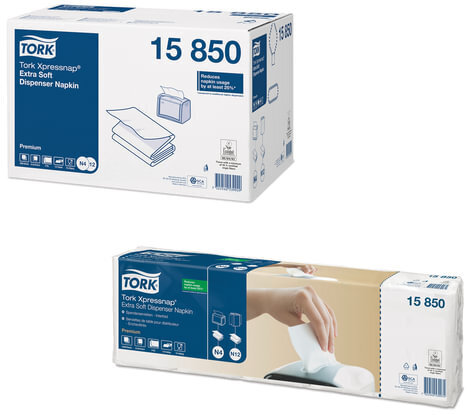 Салфетки TORK (N4, N12) Xpressnap, КОМПЛЕКТ 5 шт., 21,3х16,5 см, 200 шт., 2-слойные, белые, ультрамягкие, 15850