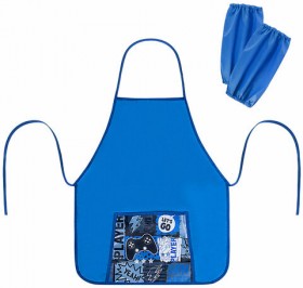 Накидка фартук с нарукавниками для труда ПИФАГОР, 1 карман, 46х54 см, &quot;Press play&quot;, 272459