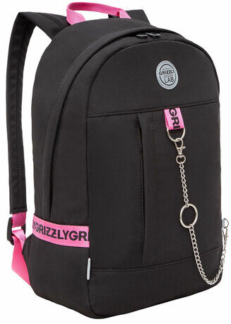 Рюкзак GRIZZLY школьный, укрепленная спинка, 1 отделение, для девочек, LADY, 37,5х24х12 см, RXL-327-2/3