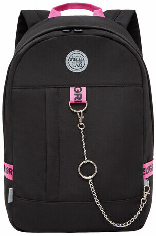 Рюкзак GRIZZLY школьный, укрепленная спинка, 1 отделение, для девочек, LADY, 37,5х24х12 см, RXL-327-2/3