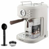 Кофеварка рожковая BRAYER BR1108, 1300 Вт, объем 1,5л, 15 бар, автоматический капучинатор, бежевая