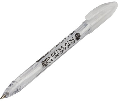 Ручка шариковая масляная PENSAN "Global-21", ЧЕРНАЯ, корпус прозрачный, узел 0,5 мм, линия письма 0,3 мм, 2221