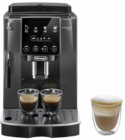 Кофемашина DELONGHI Magnifica Start ECAM220.22.GB, 1450 Вт, объем 1,8 л, ручной капучинатор, черная