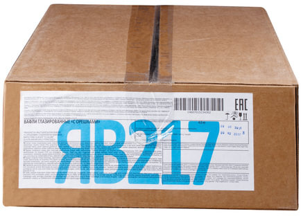 Вафли ЯШКИНО "Глазированные с орешками", весовые, гофрокороб, 4 кг, ЯВ217