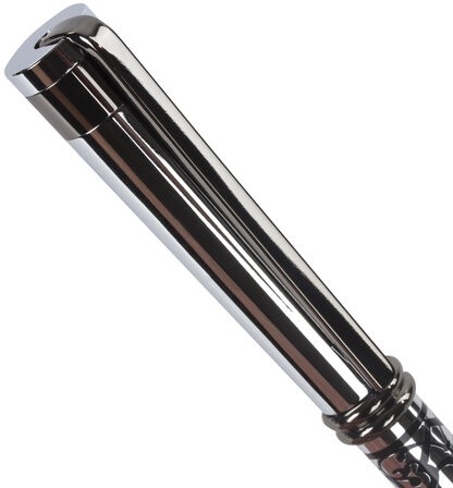 Ручка подарочная шариковая GALANT "Locarno", корпус серебристый с черным, хромированные детали, пишущий узел 0,7 мм, синяя, 141667