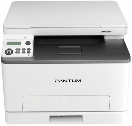 МФУ лазерное ЦВЕТНОЕ PANTUM CM1100DW "3 в 1" А4, 18 стр./мин, 30000 стр./мес., ДУПЛЕКС, Wi-Fi, сетевая карта