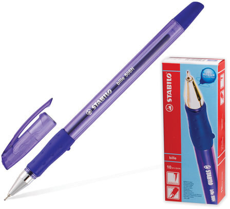 Ручка шариковая STABILO "Bille", корпус прозрачный, игольчатый узел 0,7 мм, линия письма 0,38 мм, синяя, 508/41N, 508NF1041