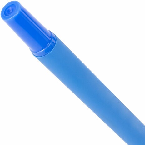 Ручка шариковая BRAUBERG "Capital blue", СИНЯЯ, корпус soft-touch голубой, узел 0,7 мм, линия письма 0,35 мм, 142493