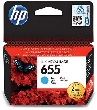 Картридж струйный HP (CZ110AE) Deskjet Ink Advantage 3525/5525/4515/4525 №655, голубой, оригинальный