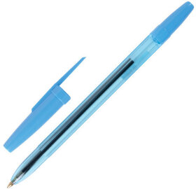 Ручка шариковая масляная STAFF &quot;Basic BP-962&quot;, СИНЯЯ, корпус тонированный синий, узел 1 мм, линия письма 0,7 мм, 142962