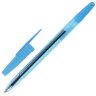 Ручка шариковая масляная STAFF "Basic BP-962", СИНЯЯ, корпус тонированный синий, узел 1 мм, линия письма 0,7 мм, 142962