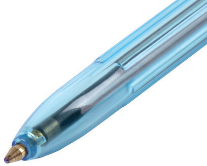 Ручка шариковая масляная STAFF "Basic BP-962", СИНЯЯ, корпус тонированный синий, узел 1 мм, линия письма 0,7 мм, 142962