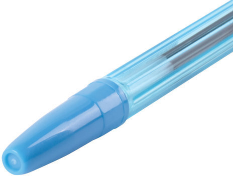 Ручка шариковая масляная STAFF "Basic BP-962", СИНЯЯ, корпус тонированный синий, узел 1 мм, линия письма 0,7 мм, 142962
