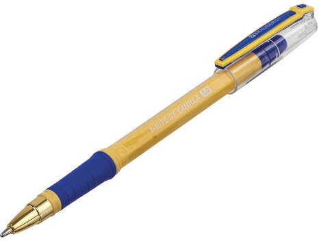 Ручка шариковая масляная с грипом BRAUBERG "i-Rite GT Vanilla", СИНЯЯ, корпус кремовый, узел 1 мм, 143304