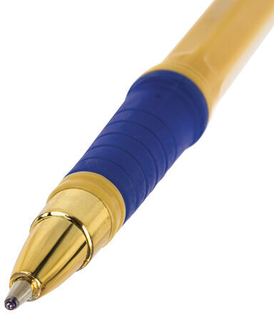 Ручка шариковая масляная с грипом BRAUBERG "i-Rite GT Vanilla", СИНЯЯ, корпус кремовый, узел 1 мм, 143304