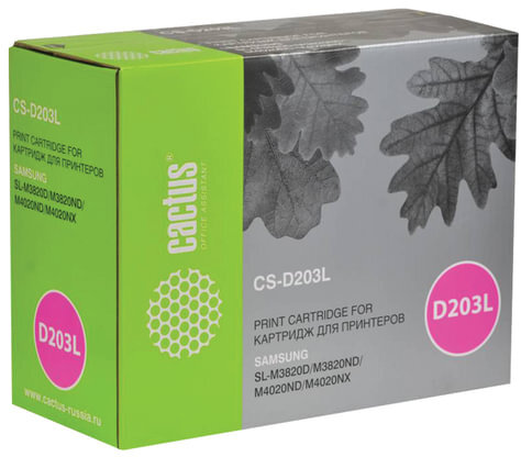 Картридж лазерный CACTUS (CS-D203L) для SAMSUNG ProXpress M3820/4020, ресурс 5000 стр.