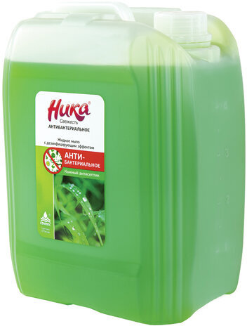 Мыло жидкое дезинфицирующее 5 л, НИКА "Свежесть", антибактериальное
