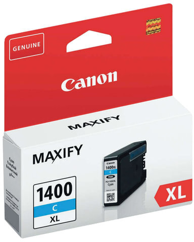 Картридж струйный CANON (PGI-1400XLС) МВ2040/МВ2340, голубой, оригинальный, ресурс 900 стр., 9202B001