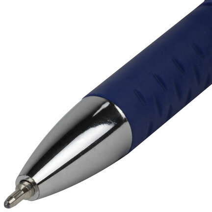 Ручка шариковая масляная с грипом STAFF "Manager OBP-10", СИНЯЯ, узел 0,7 мм, линия письма 0,35 мм, 143743