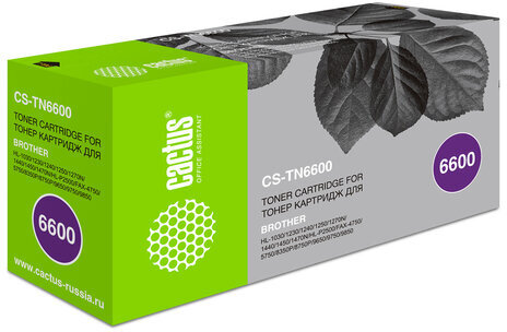 Картридж лазерный CACTUS (CS-TN6600) для BROTHER HL-1030/1230/1240/1250/1270N/1440, ресурс 6000 стр.