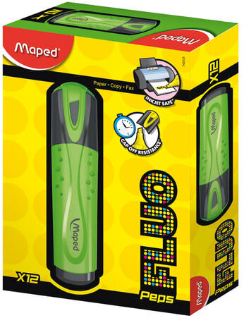 Текстовыделитель MAPED (Франция) "Fluo Pep's Classic", ЗЕЛЕНЫЙ, линия 1-5 мм, 742533