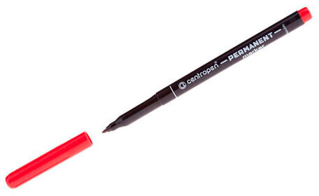 Маркер перманентный CENTROPEN 2536, КРАСНЫЙ, трехгранная форма захвата, круглый, 1 мм, 6 2536 0104