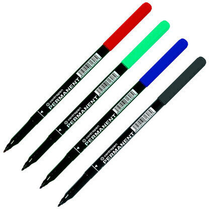 Маркер перманентный CENTROPEN 2536, КРАСНЫЙ, трехгранная форма захвата, круглый, 1 мм, 6 2536 0104