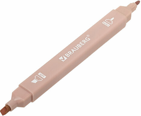 Набор текстовыделителей двусторонних 6 ЦВЕТОВ МОРАНДИ, BRAUBERG "Morandi", линия 1-5 мм, 152514