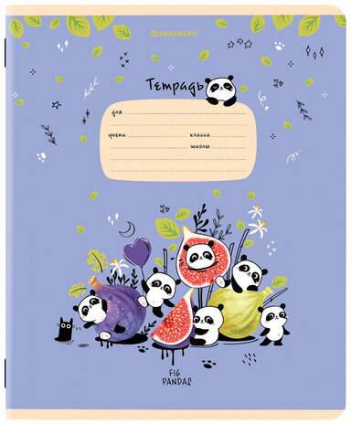 Тетради 12 л. КОМПЛЕКТ 10 шт. BRAUBERG, клетка, обложка картон, FRUITS AND ANIMALS, 106664