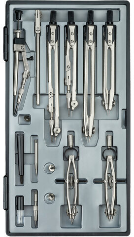 Готовальня GLOBUS 14 предметов, пластиковый пенал, РОССИЯ, GLOBUS, НЧ14-80-80