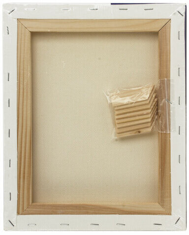 Холст на подрамнике BRAUBERG ART CLASSIC, 24х30см, грунт., 45%хлоп., 55%лен, среднее зерно, 190635