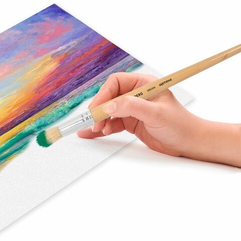 Кисть BRAUBERG, щетина, круглая, № 12, 200200