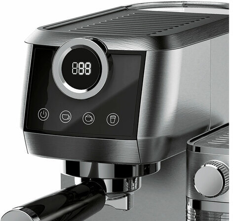 Кофеварка рожковая CENTEK CT-1170, 1350 Вт, объем 1,3 л, 20 бар, автоматический капучинатор, серая