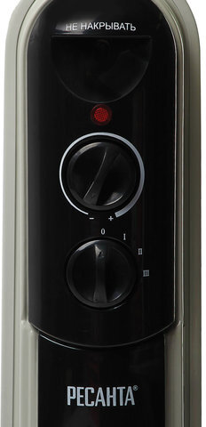 Обогреватель масляный РЕСАНТА ОМПТ-12Н, 2500 Вт, 12 секций, белый