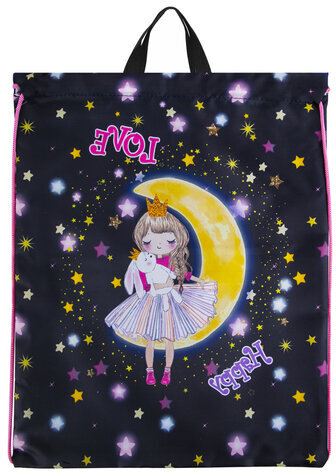 Мешок для обуви BRAUBERG KIDS, с петлей, 42х34 см, "Moon girl", 271630