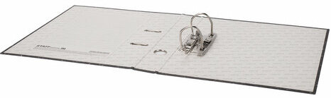 Папка-регистратор STAFF "EVERYDAY" с мраморным покрытием, 50 мм, без уголка, черный корешок, 224615