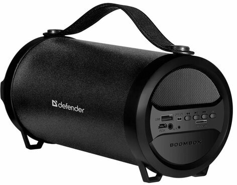 Колонка портативная DEFENDER G24, 1.0, 10 Вт, Bluetooth, FM-тюнер, microSD, чёрная, 65124