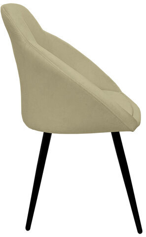 Стул BRABIX "Acqua CF-079", велюр бежевый, каркас металлический усиленный черный, 532779