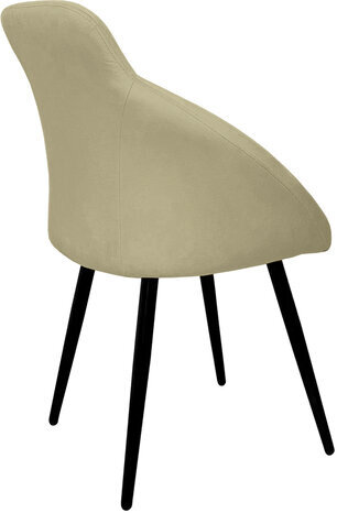 Стул BRABIX "Acqua CF-079", велюр бежевый, каркас металлический усиленный черный, 532779
