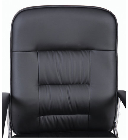 Кресло BRABIX "Bit EX-550", хром, экокожа, черное, 531838