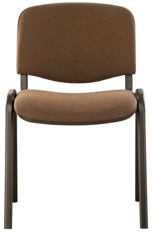 Стул для персонала и посетителей BRABIX "Iso CF-005", черный каркас, ткань коричневая, 531973