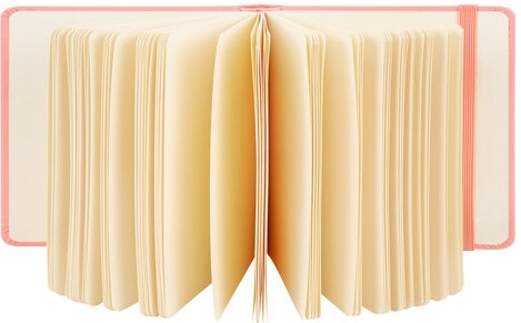 Скетчбук, слоновая кость 140 г/м2 120х120 мм, 80 л., КОЖЗАМ, резинка, BRAUBERG ART CLASSIC, пастель розовый, 116876