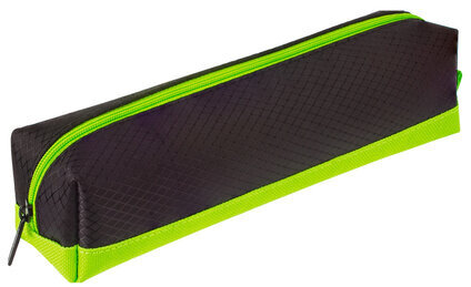 Пенал-косметичка BRAUBERG, мягкий, "Black&Bright", черно-зеленый, 21х5х5 см, 229005