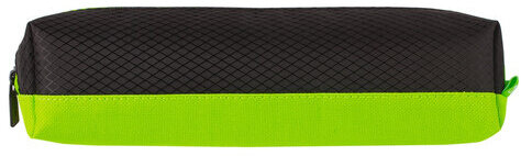 Пенал-косметичка BRAUBERG, мягкий, "Black&Bright", черно-зеленый, 21х5х5 см, 229005