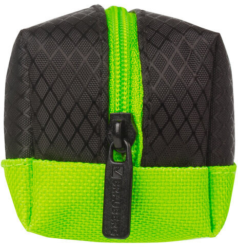 Пенал-косметичка BRAUBERG, мягкий, "Black&Bright", черно-зеленый, 21х5х5 см, 229005