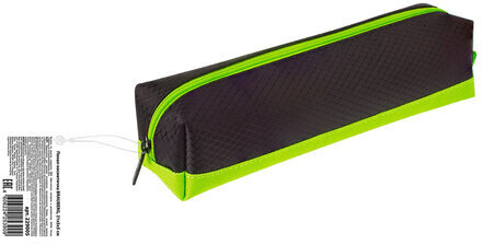 Пенал-косметичка BRAUBERG, мягкий, "Black&Bright", черно-зеленый, 21х5х5 см, 229005